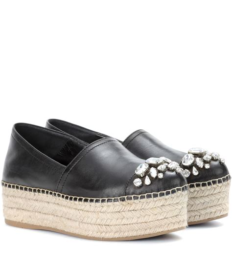 miu miu espadrilles platform|miu michaels shoes.